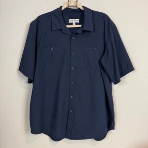 Orvis Deep Blue Button Up Shirt XL